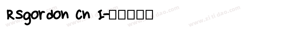 Rsgordon Cn I字体转换
